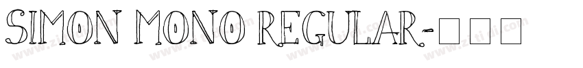 Simon Mono Regular字体转换